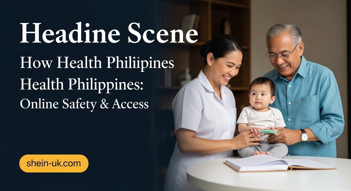 Editorial illustration depicting health policy analysis in the Philippines with digital devices and medical icons.