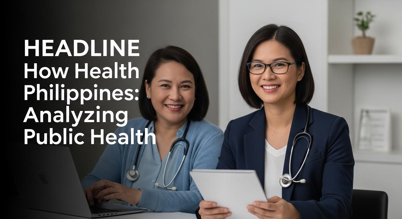 Philippine health worker with tablet in a community clinic discussing health information with a patient.