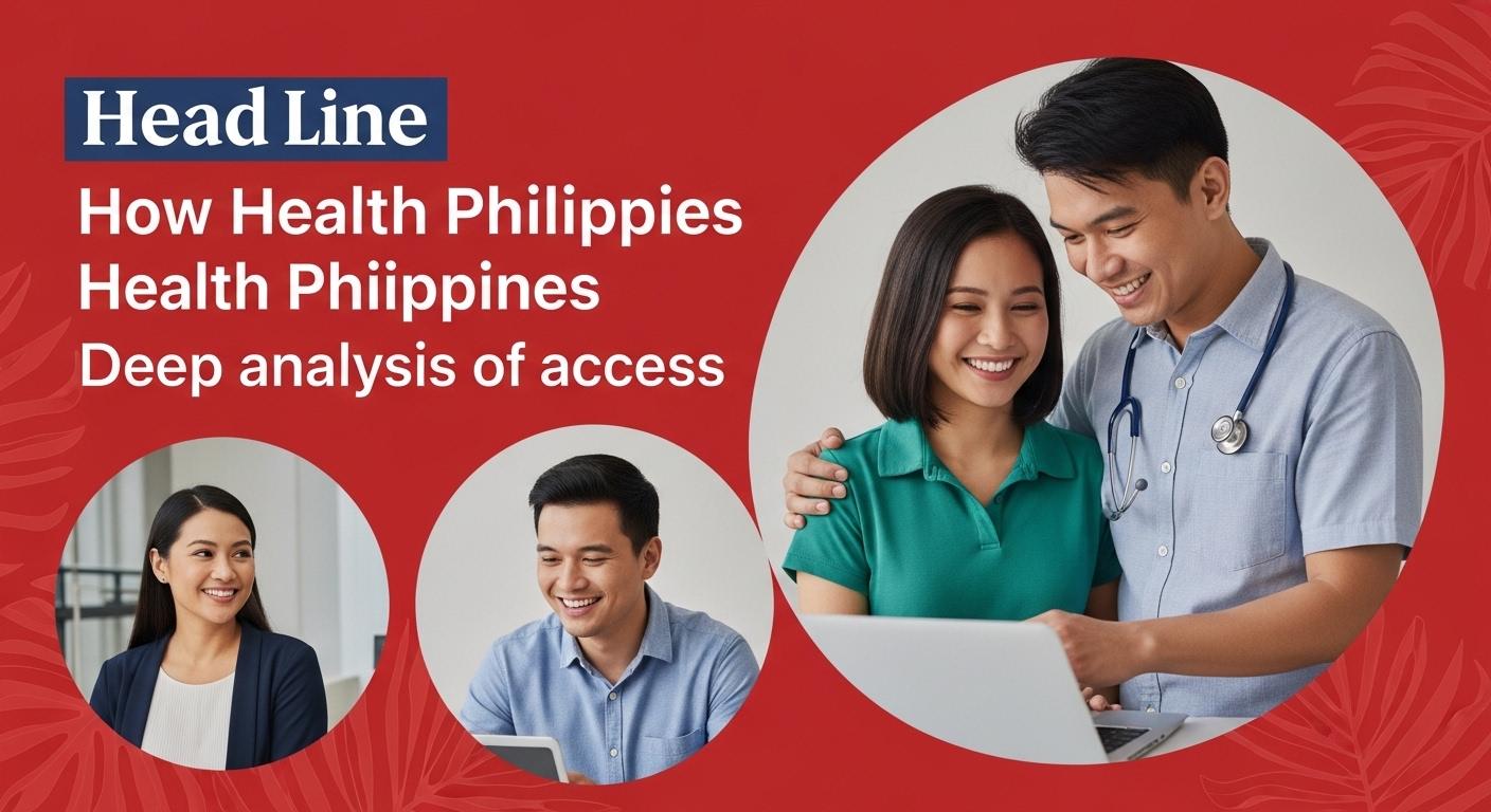 Editorial illustration showing health policy and digital health icons across the Philippines map.