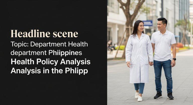 Editorial illustration of health policy planning in the Philippines