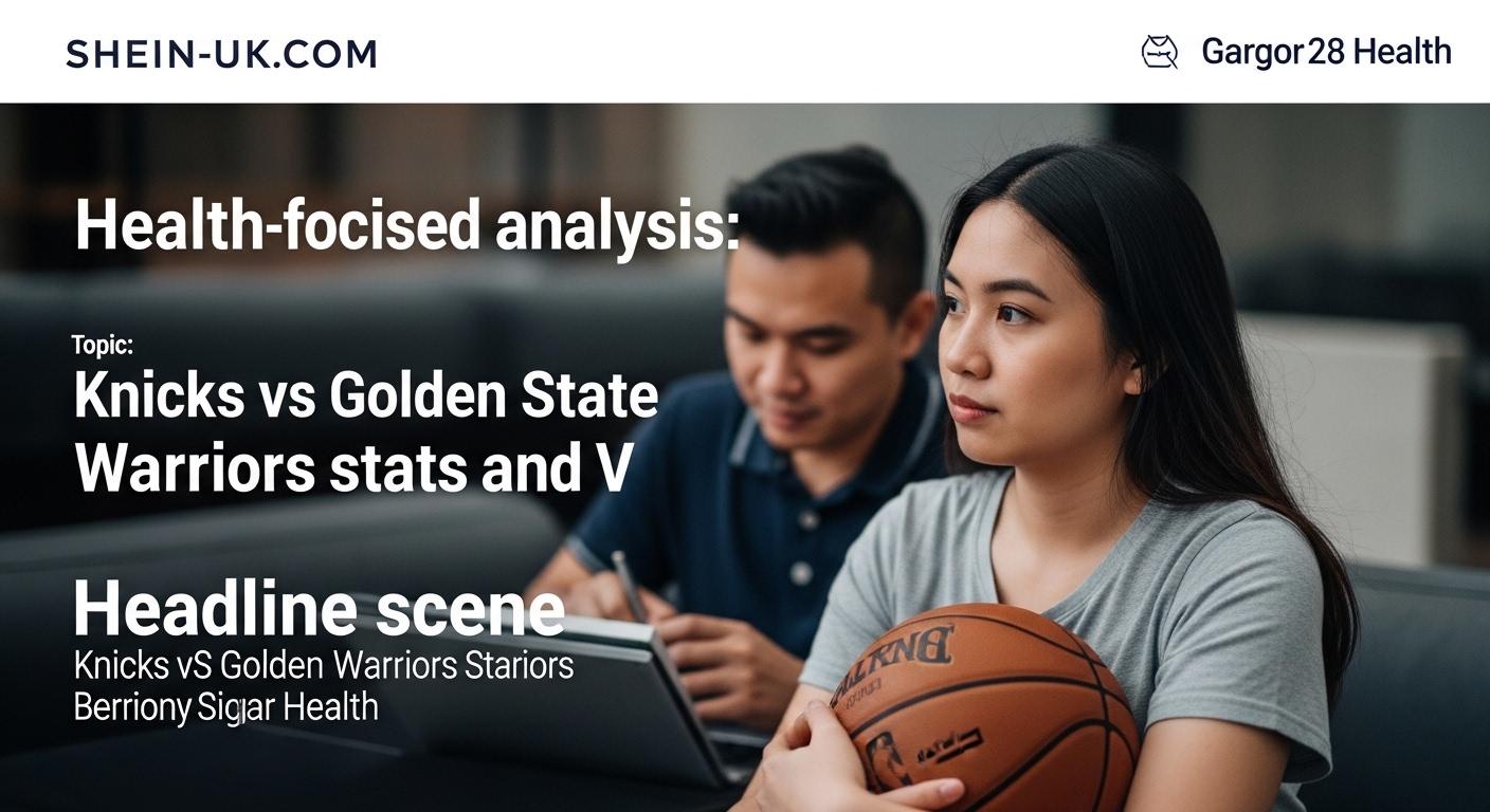 Infographic on knicks vs golden state warriors stats and viewer health insights