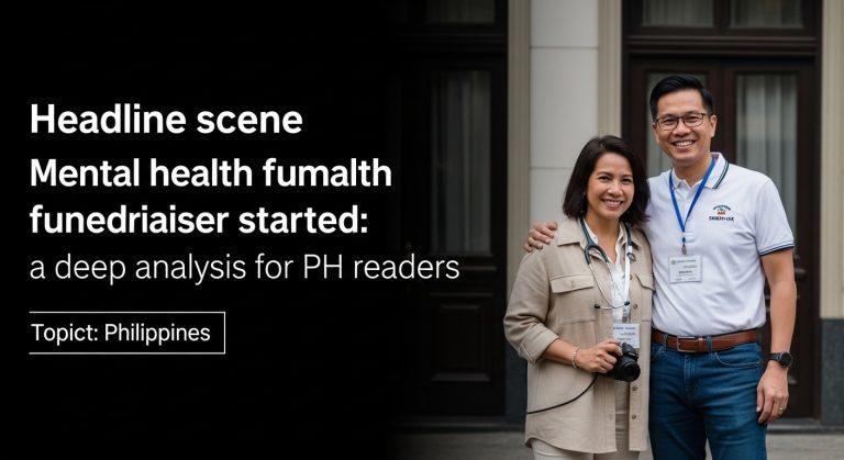 Community members participating in a mental health fundraiser in the Philippines, showing solidarity and support